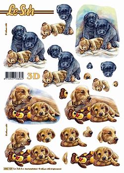 Le Suh 3D sheet - Dogs Labradors