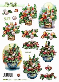 Le Suh 3D sheet - Christmas Flowers