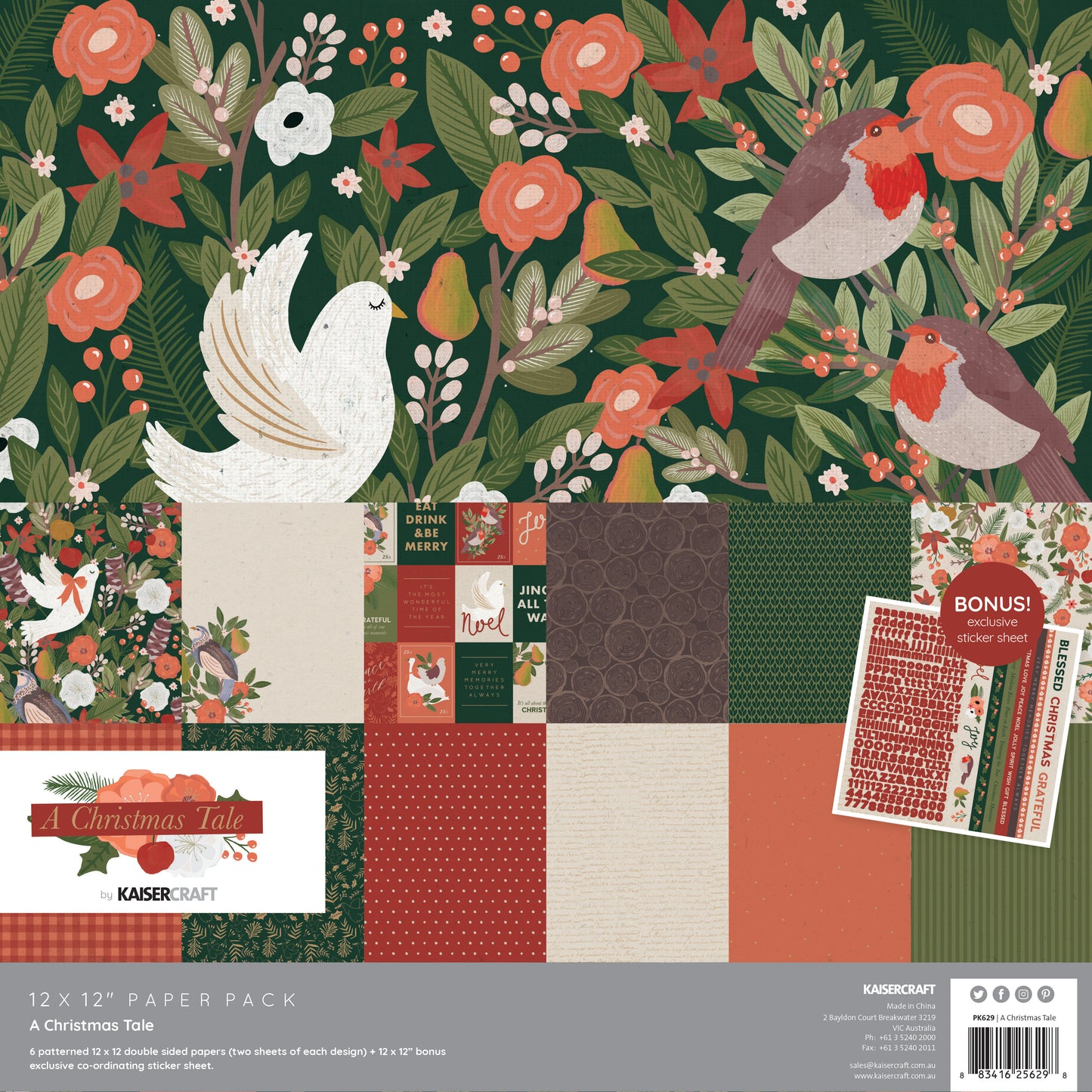 Kaisercraft 12 x 12 / A Christmas Tale Paper Pack