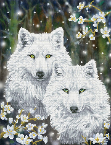 Winter wolves diamond dot, diamond art, diamond painting