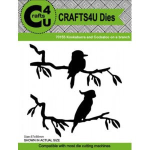 Crafts4U / Kookaburra & Cockatoo on a Branch