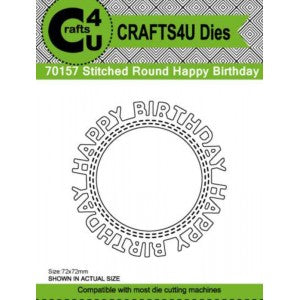 Crafts4U / Stitched Round Happy Birthday