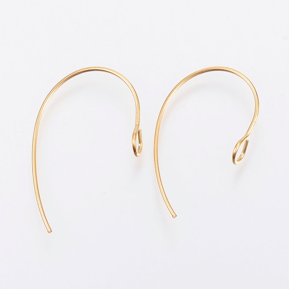 Stainless Earring Hook / Eclipse - Gold