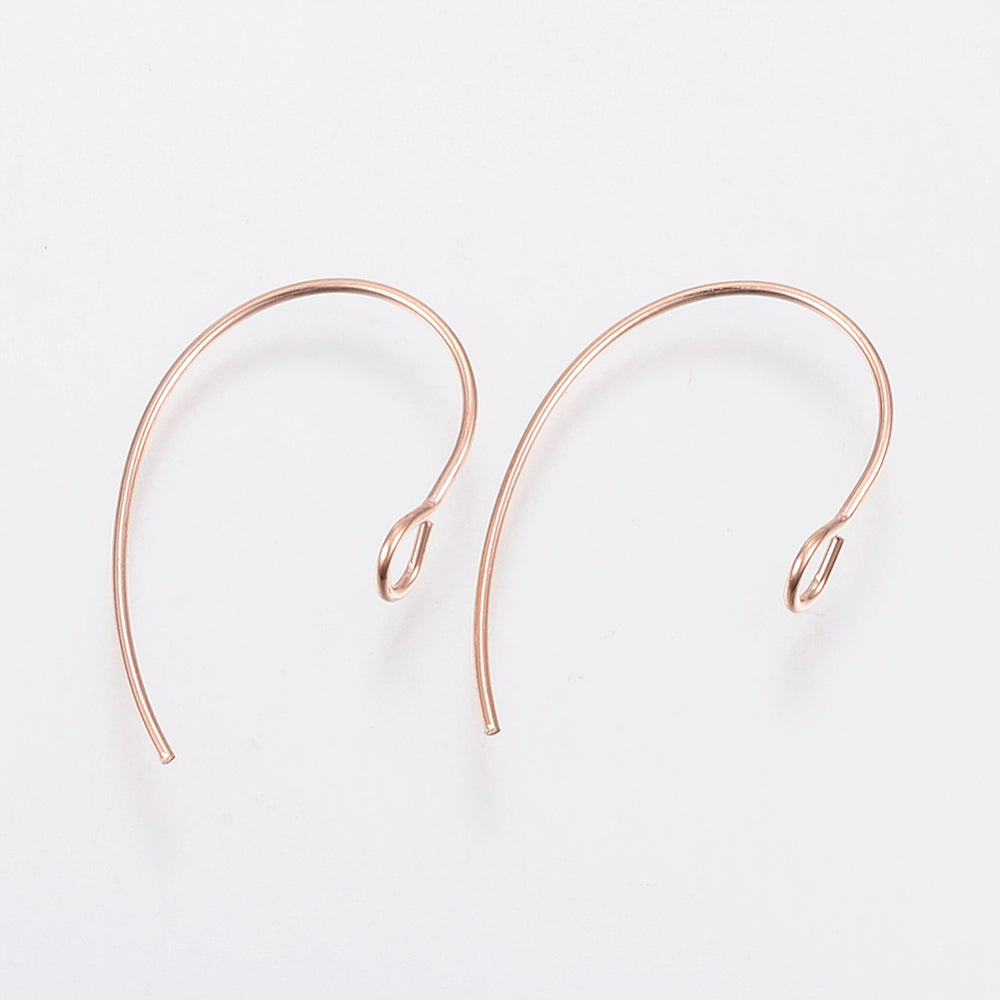 Stainless Earring Hook / Eclipse - Rose Gold