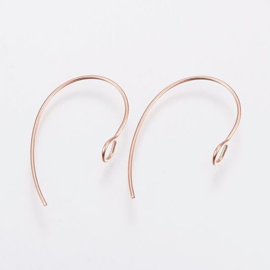 Stainless Earring Hook / Eclipse - Rose Gold