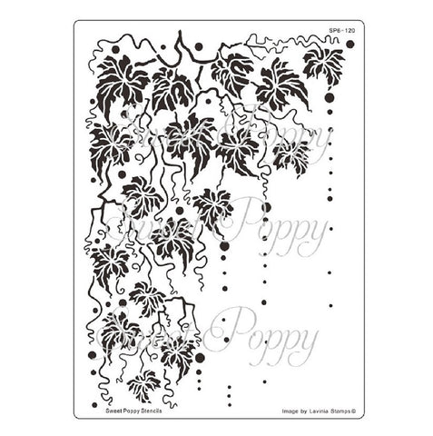 Sweet Poppy Stencil / Fall Back Plate