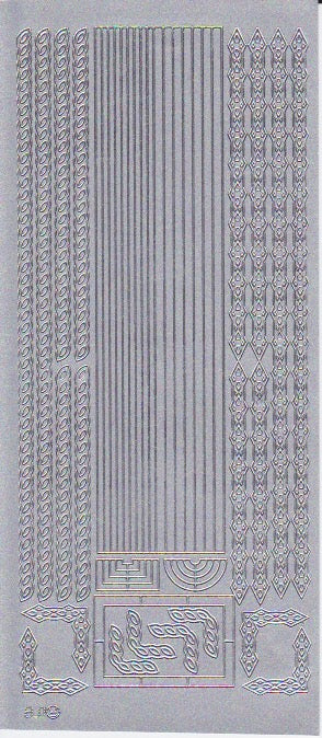 Fancy line & Corners, silver