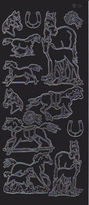 Horses, black