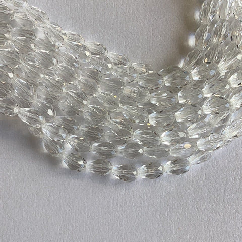 Faceted Glass Bead / Teardrop 11mm x 8mm