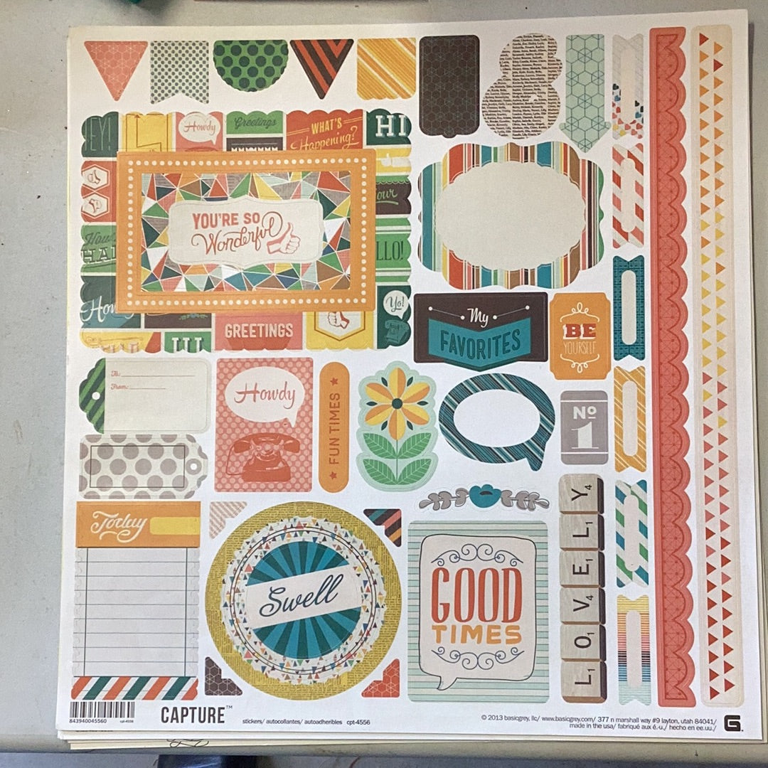 Basic Grey Paper Packs & Sticker Sheets