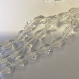 10 x 15mm Faceted Teardrop Beads / Clear