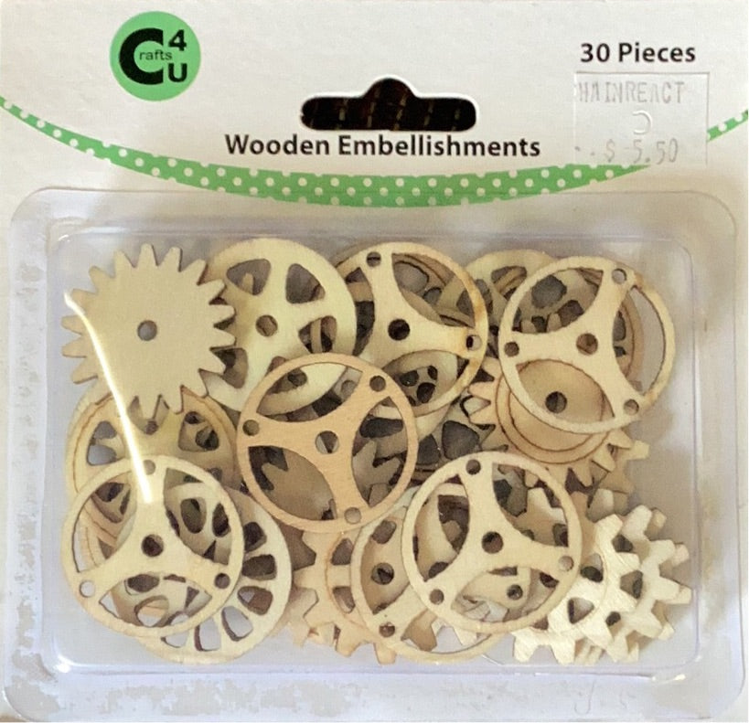 Wooden Embellishments / Gears