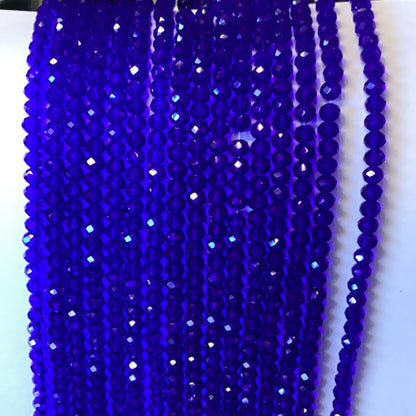 6mm Faceted Rondelle  Glass Beads