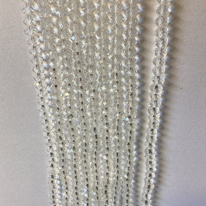 6mm Faceted Rondelle  Glass Beads