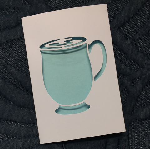 3 Panel Card with Mug cut out