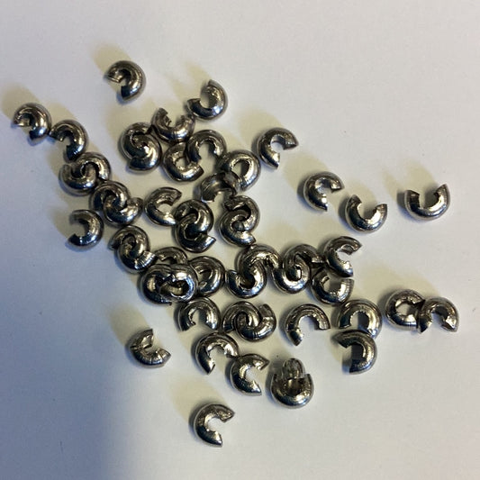 304 stainless crimp cover 5mm, 50 pieces