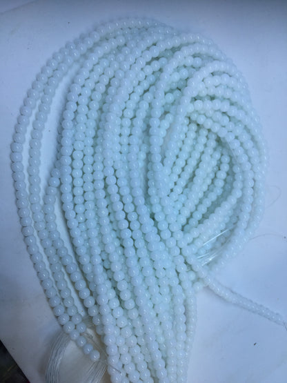 4mm Glass Strand / Opaque White