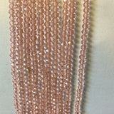 6mm Faceted Rondelle  Glass Beads