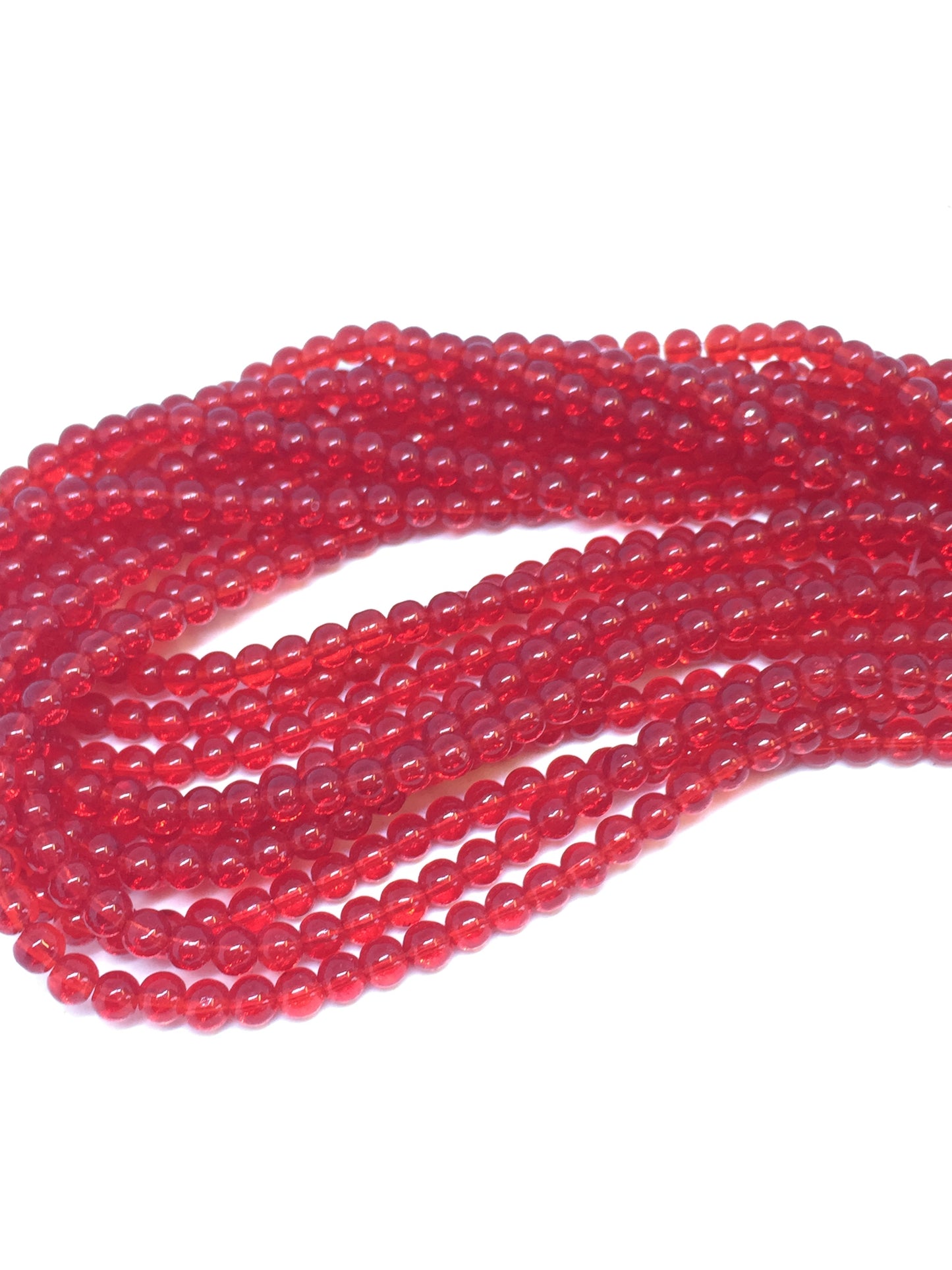 4mm Glass Strand / Red