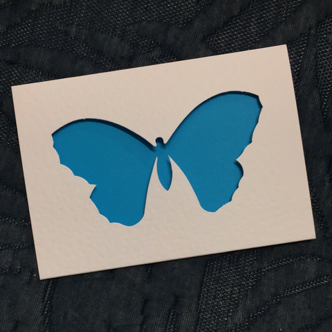 3 Panel Card with Butterfly cut out