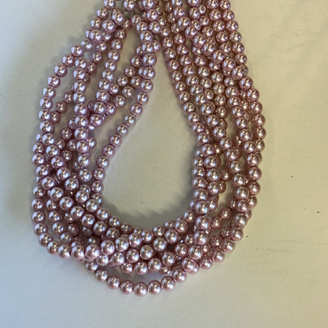 6mm Glass Pearl Bead / Musk Pink