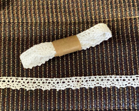 14mm lace trim, white cotton lace, mixed media, journal, keepsake, project