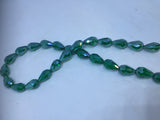 10mm x 15mm Teardrop Faceted Luster Finish / Seagreen
