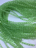 4mm x 5.5mm Faceted Beads / Light Green
