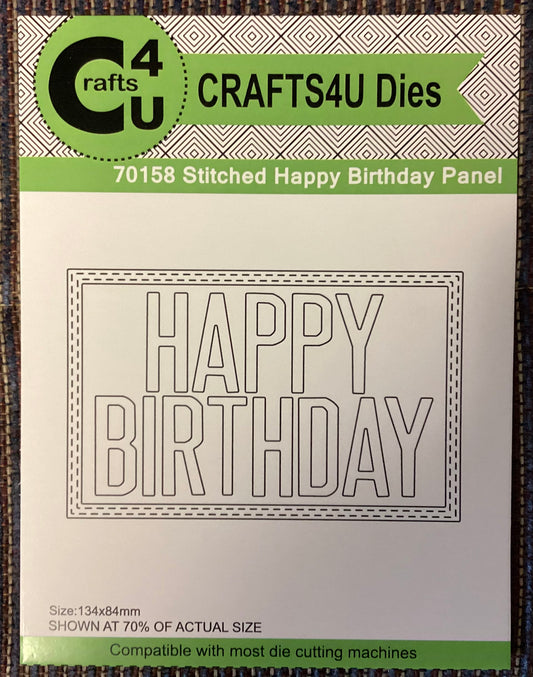 Crafts4U / Stitched Happy Birthday Panel