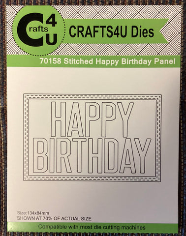 Crafts4U / Stitched Happy Birthday Panel