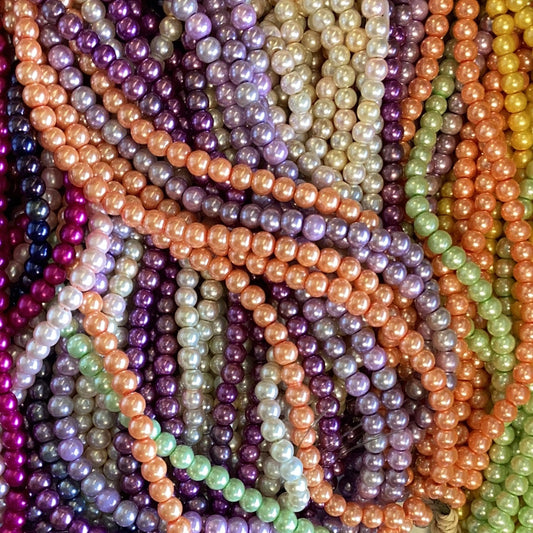 Glass Pearl Beads 6mm