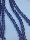6mm Round Faceted Glass Beads / Violet