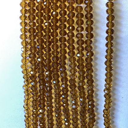 6mm Faceted Rondelle  Glass Beads