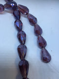 10mm x 15mm Teardrop Faceted Luster Finish / Wine