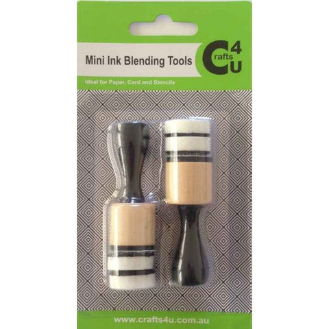 Mini Round ink blending tool, 2 pack with 4 refill foam pads