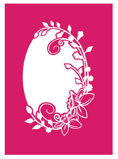 Embossing Folder / VIntage Floral Frame