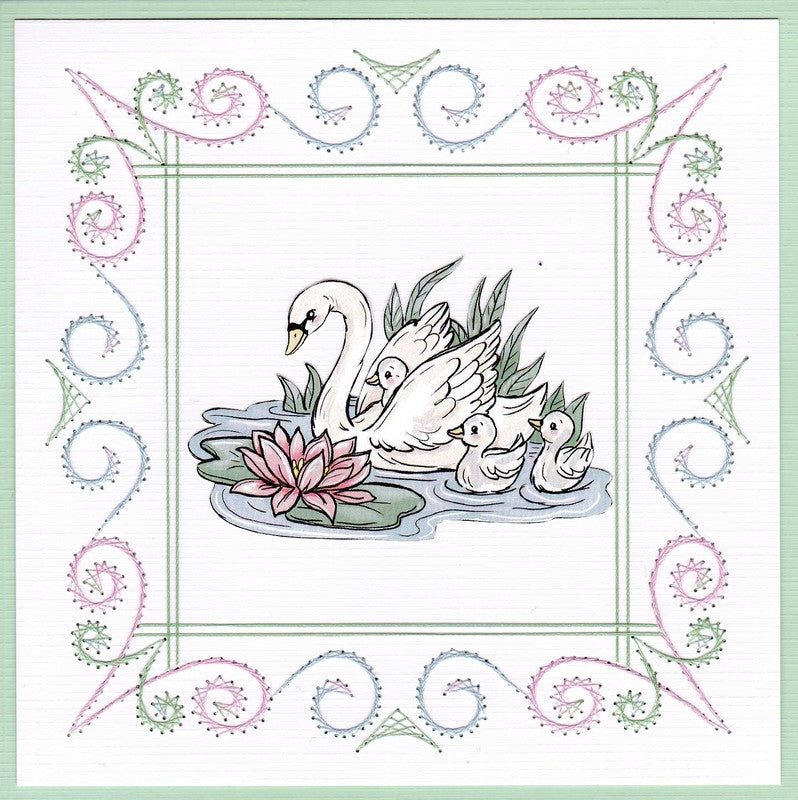 Stitch & Do Embroidery Card Kit #61 - Swans