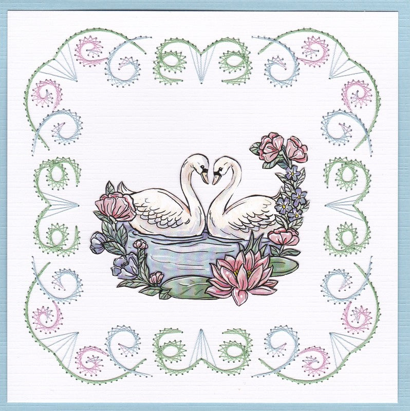 Stitch & Do Embroidery Card Kit #61 - Swans