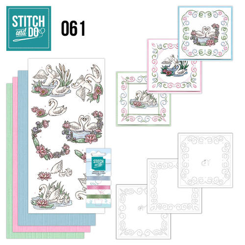 Stitch & Do Embroidery Card Kit #61 - Swans